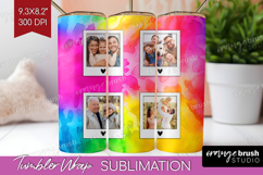 Tie Dye Photo Tumbler PNG - Rainbow Picture Tumbler Wrap Product Image 1