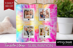 Tie Dye Photo Tumbler PNG - Rainbow Picture Tumbler Wrap Product Image 1