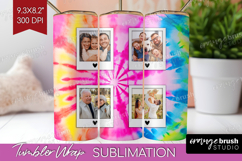 Tie Dye Photo Tumbler PNG - Rainbow Picture Tumbler Wrap Product Image 1