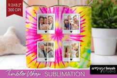 Tie Dye Photo Tumbler PNG - Rainbow Picture Tumbler Wrap Product Image 1