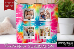 Tie Dye Photo Tumbler PNG - Rainbow Picture Tumbler Wrap Product Image 1