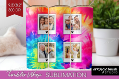 Tie Dye Photo Tumbler PNG - Rainbow Picture Tumbler Wrap Product Image 1