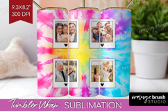 Tie Dye Photo Tumbler PNG - Rainbow Picture Tumbler Wrap Product Image 1
