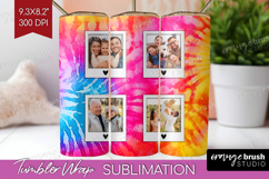 Tie Dye Photo Tumbler PNG - Rainbow Picture Tumbler Wrap Product Image 1