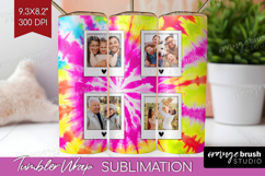 Tie Dye Photo Tumbler PNG - Rainbow Picture Tumbler Wrap Product Image 1