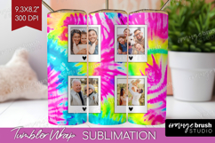 Tie Dye Photo Tumbler PNG - Rainbow Picture Tumbler Wrap Product Image 1