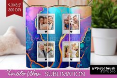 Alcohol Ink Photo Tumbler PNG - Marble Picture Tumbler Wrap Product Image 1
