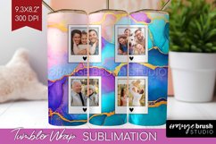 Alcohol Ink Photo Tumbler PNG - Marble Picture Tumbler Wrap Product Image 1