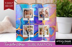 Alcohol Ink Photo Tumbler PNG - Marble Picture Tumbler Wrap Product Image 1