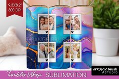 Alcohol Ink Photo Tumbler PNG - Marble Picture Tumbler Wrap Product Image 1
