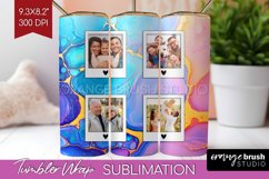 Alcohol Ink Photo Tumbler PNG - Marble Picture Tumbler Wrap Product Image 1