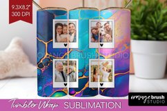 Alcohol Ink Photo Tumbler PNG - Marble Picture Tumbler Wrap Product Image 1