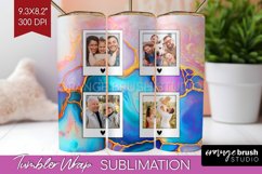 Alcohol Ink Photo Tumbler PNG - Marble Picture Tumbler Wrap Product Image 1