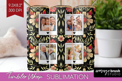 Folk Flowers Photo Tumbler PNG - Floral Picture Tumbler Wrap Product Image 1