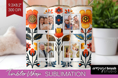 Folk Flowers Photo Tumbler PNG - Floral Picture Tumbler Wrap Product Image 1