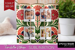 Folk Flowers Photo Tumbler PNG - Floral Picture Tumbler Wrap Product Image 1