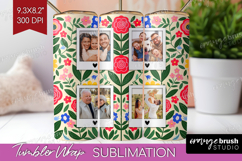 Folk Flowers Photo Tumbler PNG - Floral Picture Tumbler Wrap Product Image 1