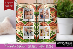 Folk Flowers Photo Tumbler PNG - Floral Picture Tumbler Wrap Product Image 1