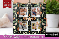 Folk Flowers Photo Tumbler PNG - Floral Picture Tumbler Wrap Product Image 1