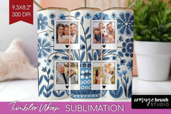 Folk Flowers Photo Tumbler PNG - Floral Picture Tumbler Wrap Product Image 1