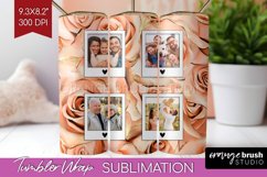 Rose Photo Tumbler PNG - Floral Picture Tumbler Wrap Product Image 1
