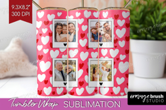 Heart Pattern Photo Tumbler PNG - Valentines Day Picture Product Image 1