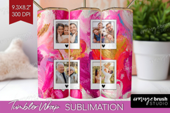 Heart Pattern Photo Tumbler PNG - Valentines Day Picture Product Image 1