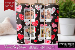 Heart Pattern Photo Tumbler PNG - Valentines Day Picture Product Image 1