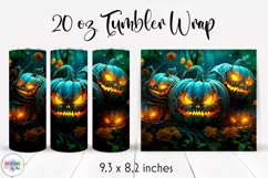 Halloween Pumpkins Fantasy Tumbler Wrap 20 oz Product Image 1