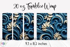 3d Effect Wood Carving Tumbler Wrap | Wood Carved Ornament Product Image 1