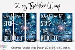 Christmas Tumbler Wrap with Snowflakes and Religious Saying Product Image 1