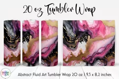 Alcohol Ink Abstract Tumbler Wrap | Pastel Pink Marble Look Product Image 1