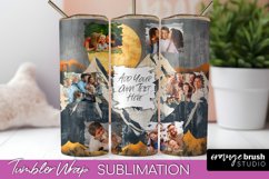Photo Tumbler Wrap, Boho Family Frame Tumbler Sublimation Product Image 1