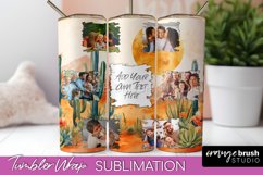 Photo Tumbler Wrap, Boho Family Frame Tumbler Sublimation Product Image 1