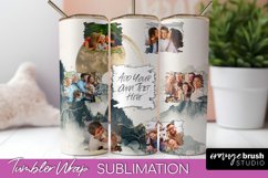 Photo Tumbler Wrap, Boho Family Frame Tumbler Sublimation Product Image 1