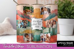 Photo Tumbler Wrap, Boho Family Frame Tumbler Sublimation Product Image 1