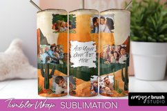 Photo Tumbler Wrap, Boho Family Frame Tumbler Sublimation Product Image 1