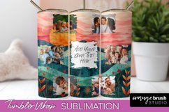 Photo Tumbler Wrap, Boho Family Frame Tumbler Sublimation Product Image 1