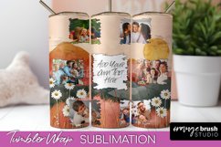 Photo Tumbler Wrap, Boho Family Frame Tumbler Sublimation Product Image 1