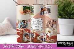 Photo Tumbler Wrap, Boho Family Frame Tumbler Sublimation Product Image 1