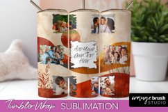 Photo Tumbler Wrap, Boho Family Frame Tumbler Sublimation Product Image 1