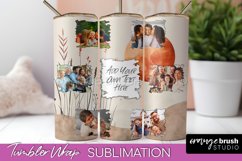 Photo Tumbler Wrap, Boho Family Frame Tumbler Sublimation Product Image 1