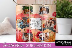 Photo Tumbler Wrap, Boho Family Frame Tumbler Sublimation Product Image 1
