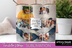 Photo Tumbler Wrap, Boho Family Frame Tumbler Sublimation Product Image 1
