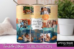 Photo Tumbler Wrap, Boho Family Frame Tumbler Sublimation Product Image 1