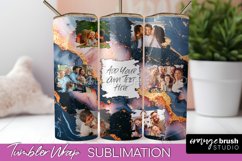 Photo Tumbler Wrap, Marble Family Frame Tumbler Sublimation Product Image 1