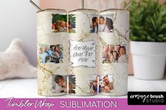 Photo Tumbler Wrap, Marble Family Frame Tumbler Sublimation Product Image 1