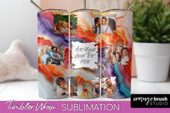 Photo Tumbler Wrap, Marble Family Frame Tumbler Sublimation Product Image 1