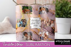 Photo Tumbler Wrap, Marble Family Frame Tumbler Sublimation Product Image 1