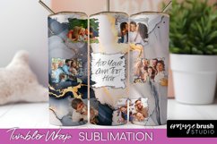 Photo Tumbler Wrap, Marble Family Frame Tumbler Sublimation Product Image 1